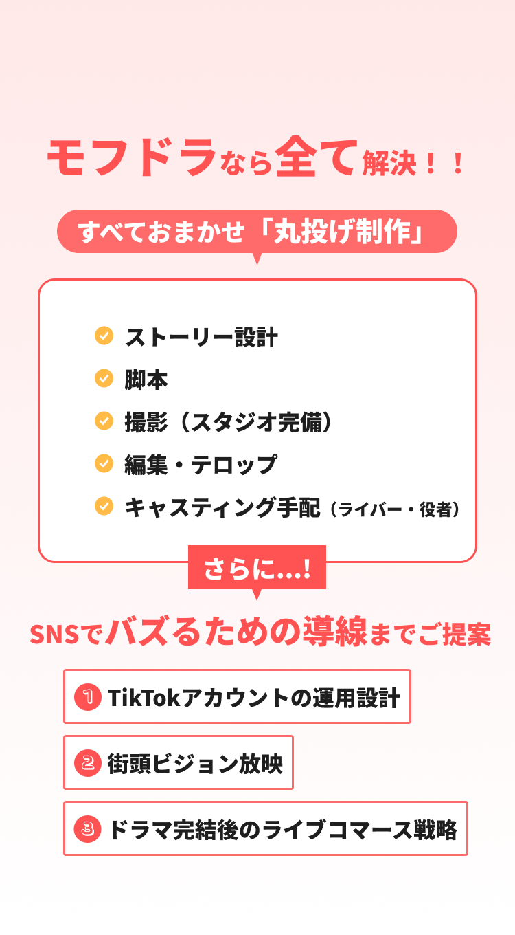 モフドラなら全て解決！！すべておまかせ「丸投げ制作」